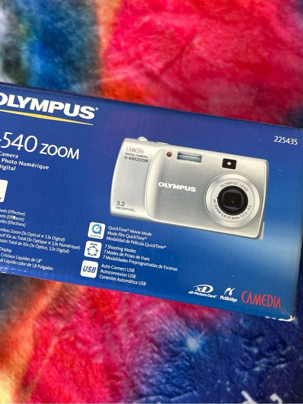 Olympus Silver Compact Digital Camera D-540 Zoom in Box